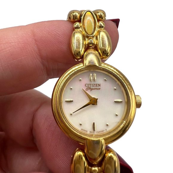 Citizen Accessories - Vintage Citizen Elegance Mother of Pearl Dial Gold Tone Quartz Watch